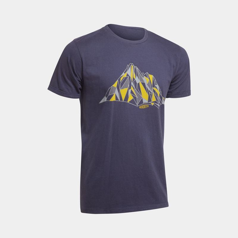 Keen Faceted Mountain T-Shirts Herren Navy Sale WJ5775DY